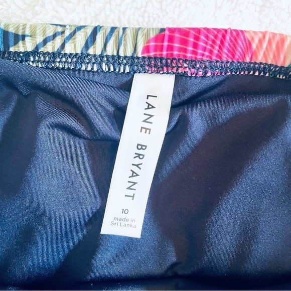 NWT Lane Bryant Women’s Size 10 Navy Tropical Swim Skirt Bottoms 🌺🌊 - Picture 7 of 7